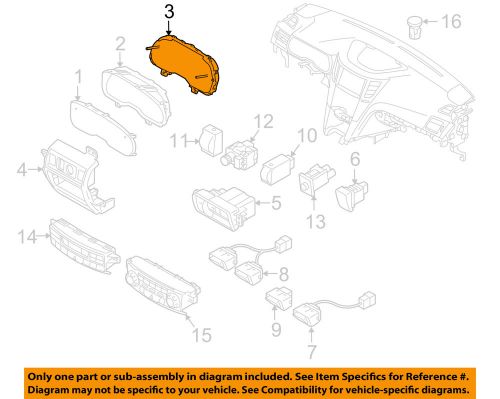 Subaru oem 13-14 outback-instrument cluster 85021aj49a