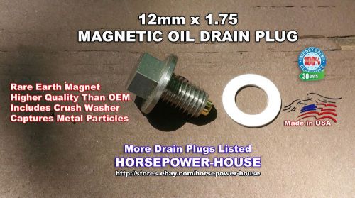 12-1.75 us made magnetic oil drain plug 1992-2017 corvette 5.7 6.0 6.2 7.0 all