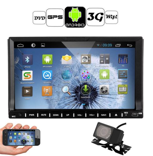 Quad-core android4.4 3g-wifi 2din gps car stereo dvd player radio mirrorlink+cam
