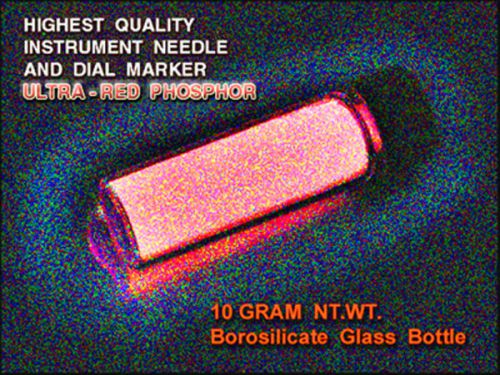 Red aluminate phosphor 5 gms. in borosilicate vial - uv sensitive &amp; rare!