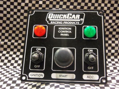 Quickcar 50-822 black ignition control panel 2 switch w/ lights starter button