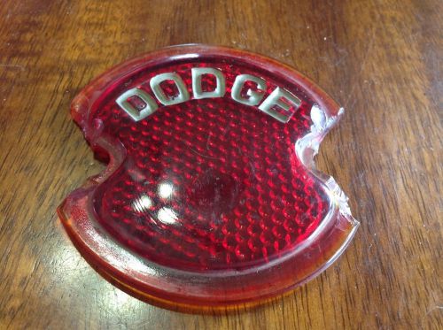 Lqqk! vintage red glass dodge stop tail light lens usable