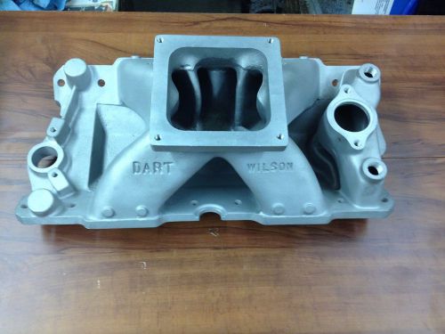 New dart wilson intake high rise aluminum 4500 dominator flange intake for sbc