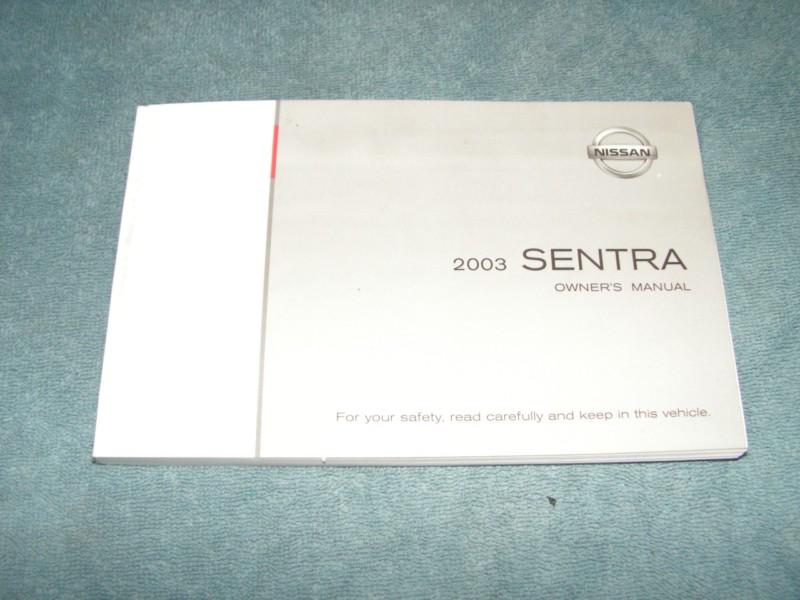 2003 nissan sentra owners manual