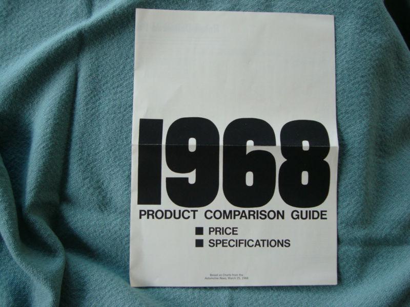 1968 automotive news product comparison guide