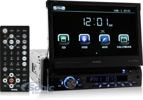 Soundstorm sd726mb single-din dvd bluetooth car stereo w/ flip-out 7&#034; screen