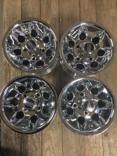 Set of four (4) new american eagle 10 x 7 aluminum/chrome wheels with centers