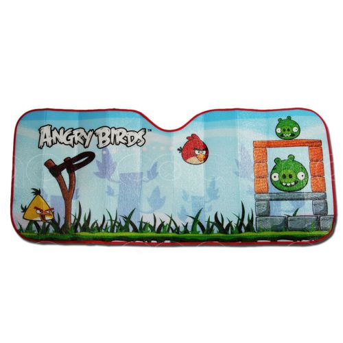 Bdk 1 piece angry birds sun shade front windshield auto shade for small cars