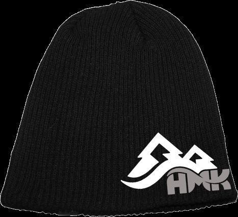 Hmk jewel beanie hat gray logo