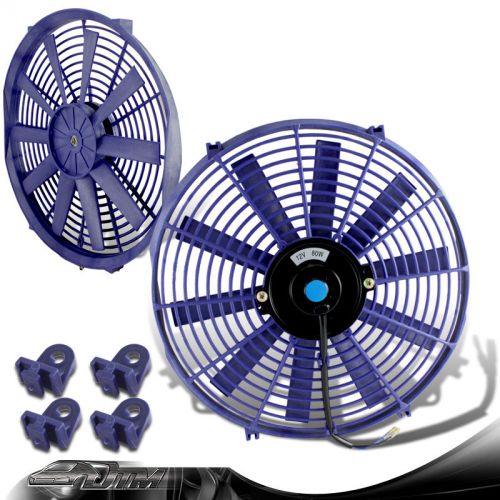 Universal blue 14&#034; 1500 cfm 2250 rpm electric cooling pull slim radiator fan