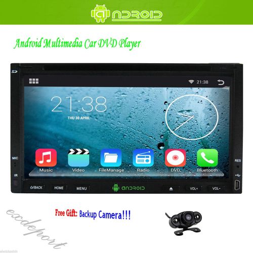 Android 4.4 gps navigation double 2 din car stereo music player ipod bt radio