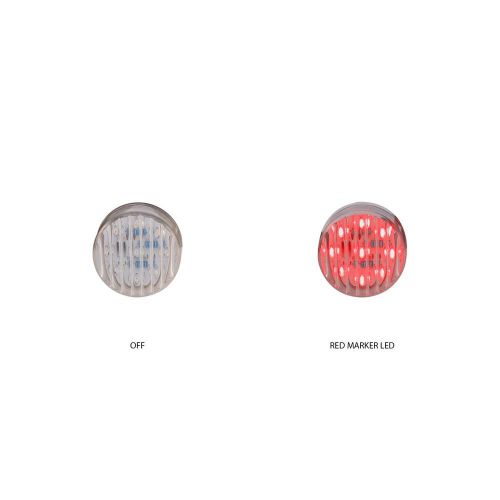 2&#034; round clear ribbed red led (9 diodes)