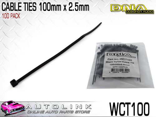 Dna cable ties 100mm x 2.5mm uv resistant black - pack of 100 ( wct100 )