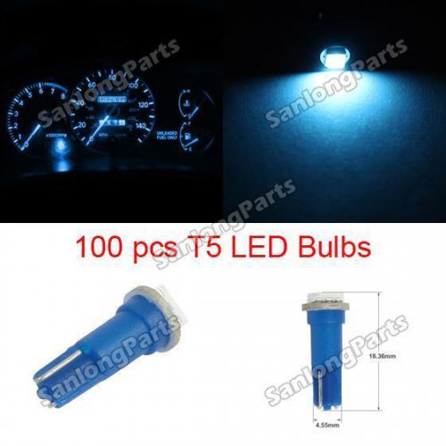 100xauqa ice blue t5 hole 74 led smd dash speedometer cluster panel light