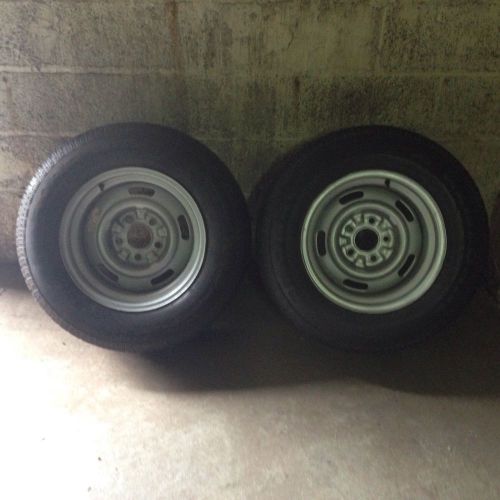 2 vintage oem corvette 15 x 8 rally rims and tires