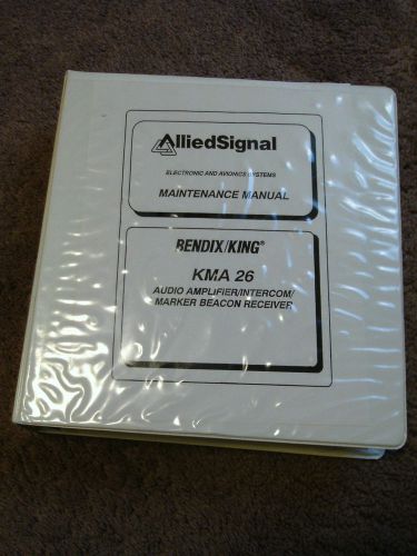 King bendix kma 26 audio panel marker receiver amp service repair manual install