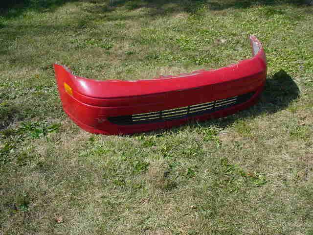 00 01 02 03 04 focus front bumper assy. cover,foam,steel bumper, used, red