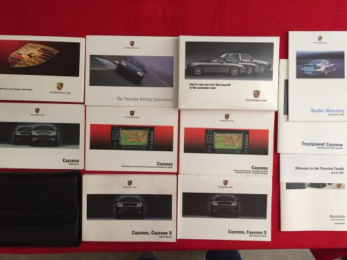 2004 porsche cayenne, cayenne s factory owners manual set and case