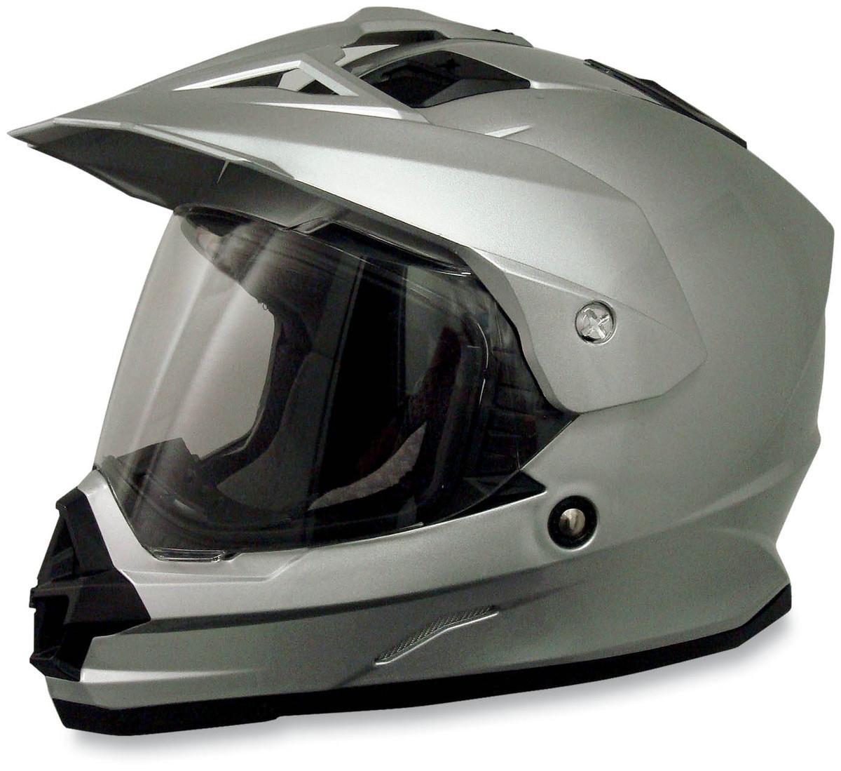 Afx fx-39 dual sport helmet solid silver