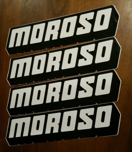 Lot of 4 moroso racing decals 2 3/4 x 11. four new large moroso racing stickers