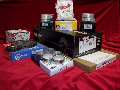 Mercruiser chevy 4.3l 262ci 262 engine kit pistons+moly rings+gaskets+timing 1pc