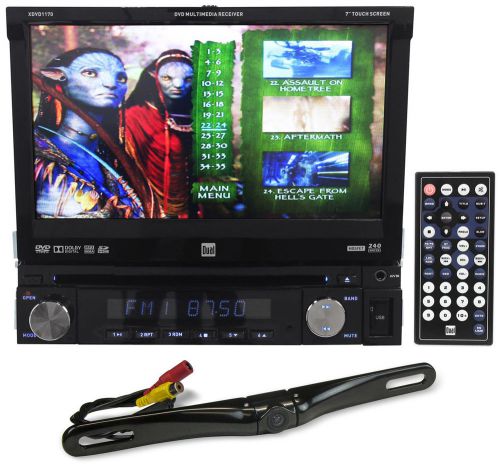 Dual xdvd1170 7&#034; 1-din car dvd player/monitor/receiver ipod/usb/sd+backup camera