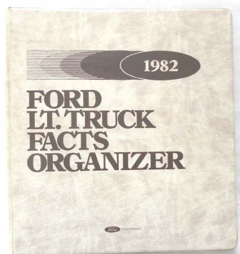 1982 ford truck dealer facts book  f series bronco ranger van more
