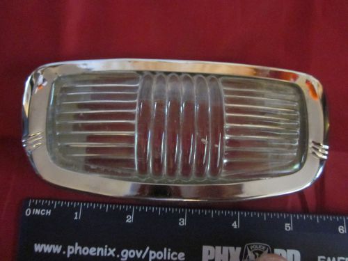 Plymouth 1946-48 oem glass and chrome one piece dome light    (c8a33)