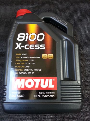 102870 motul 8100 5 liter 5w-40 x-cess engine oil 100% synthetic