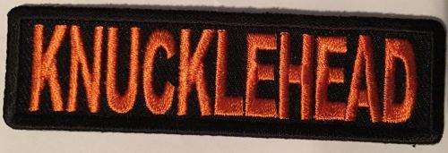 Knucklehead (motorcycle) patch 3.5&#034;x1&#034;