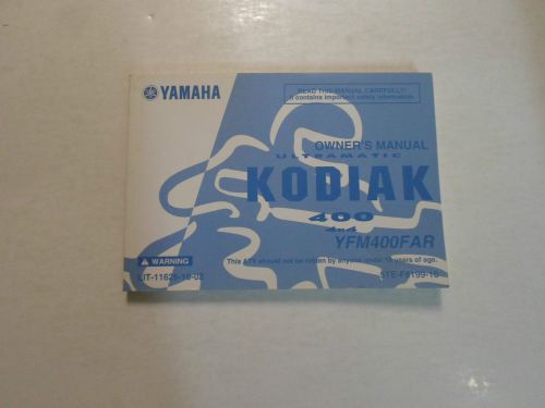 2003 yamaha ultramatic kodiak 400 4x4 yfm400far owners operators manual new