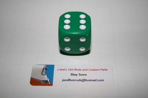 Green dice air cleaner nut, tri power, cal custom, rat rod, t bucket, hot rod