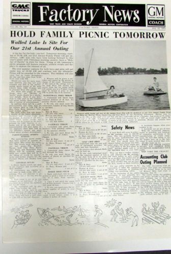 1957 gmc factory news july 12 vol 28 no 10 picnic issue original