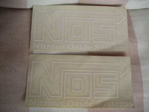 Free shipping - nos nitrous oxide stickers  - white -