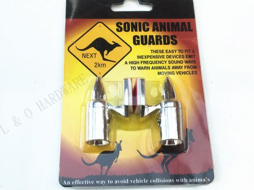 Animal repeller chrome sonic shu shoo roo warning guard one pair ar02-brand new