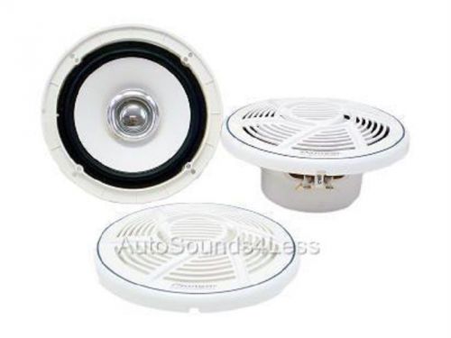 Pioneer ts-mr1600 200 watt 6.5&#034; dual cone marine boat audio speakers 6-1/2&#034;