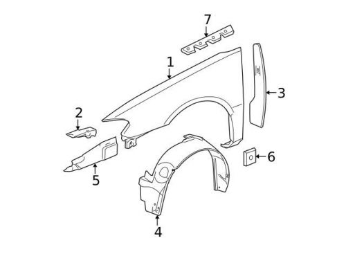 Genuine 2005-2009 buick lacrosse fender liner 10363850