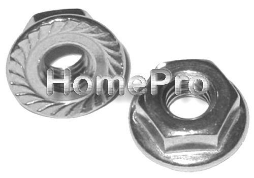 1/2-13 stainless serrated hex flange nuts trim fender