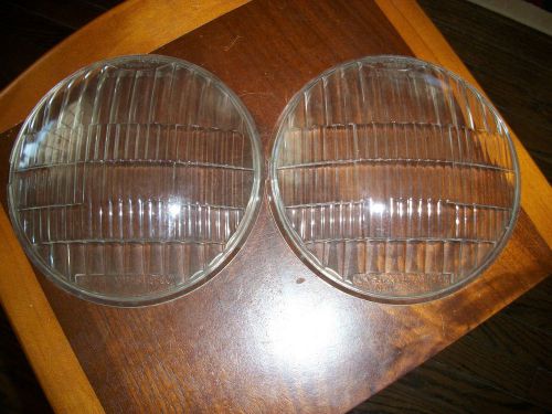 Lqqk! pair do-ray vintage 1000 clear driving 6-3/4&#034; glass lens car truck van old