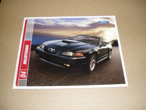 2004 ford mustang gt mach 1 convertible coupe sales brochure dealer literature
