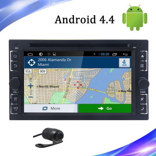 Camera+2din 6.2&#034; android4.4 gps car stereo dvd player 3g wifi hd radio quad-core