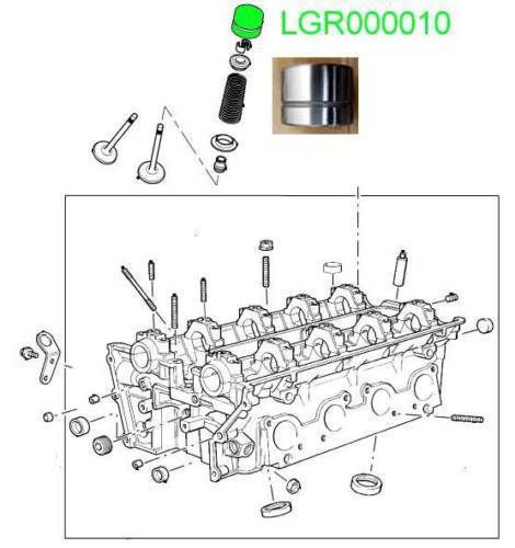 Land rover cylinder head valve tappet x4 range 03-05 m62 lgr000010 ina