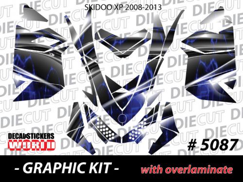 Ski-doo xp mxz snowmobile sled wrap graphics sticker decal kit 2008-2013 5087