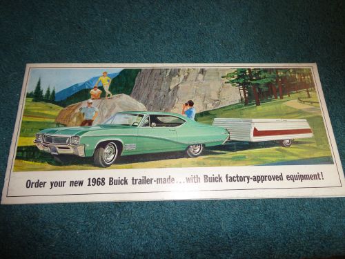 1968 buick trailer accessories brochure / folder / flyer / original skylark riv+