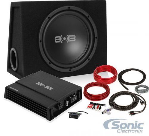 Belva bpkg110 complete bass package 10&#034; 2 ohm sub in ported box w/500w amp