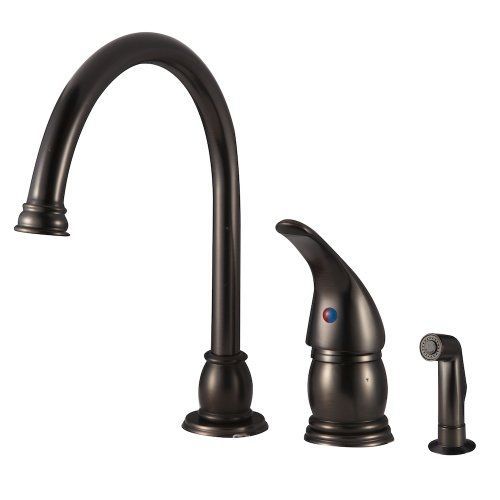 Dura faucet (df-nmk301sp-vb) designer pedestal goose neck rv kitchen faucet with