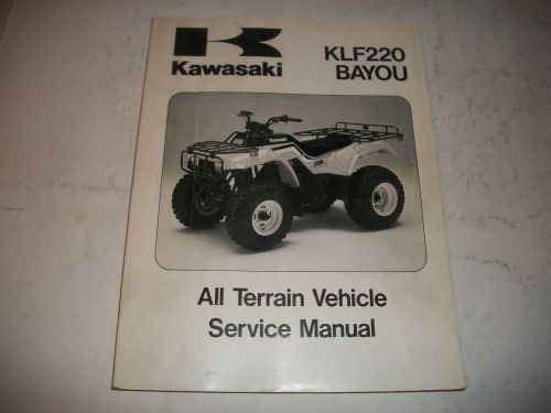 1988-1997 kawasaki klf220 atv  official factory shop service  manual clean more