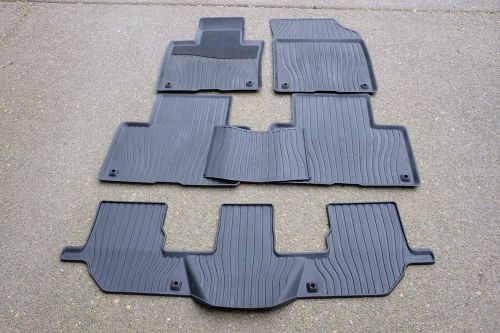 Oem volvo xc 90 2016 - black all weather mats + 3 row