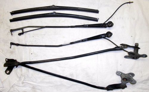 Corvette 68-82 oem windshield wiper transmission,linkage,arms,wipers.(complete)