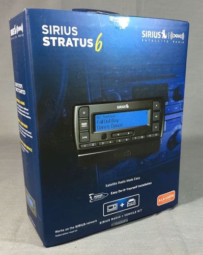 Sirius xm stratus 6 car satellite radio + vehicle installation kit - new in box